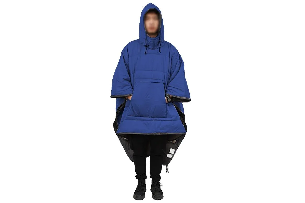 - Camping Wearable Hooded Dark Poncho Bag Sleeping Secure checkout Blue Thermal Blanket Secure platform