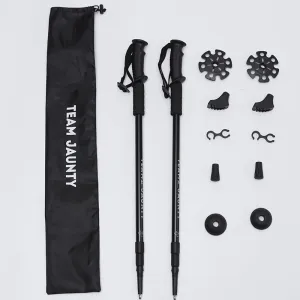 1 Pair Walking Trekking Poles with Antishock System,Ultralight Aluminium Extra Strong Prevent Pole Slippage with Anti-Shock System,Telescopic, Ultralight for Hiking, Mountaining, Walking