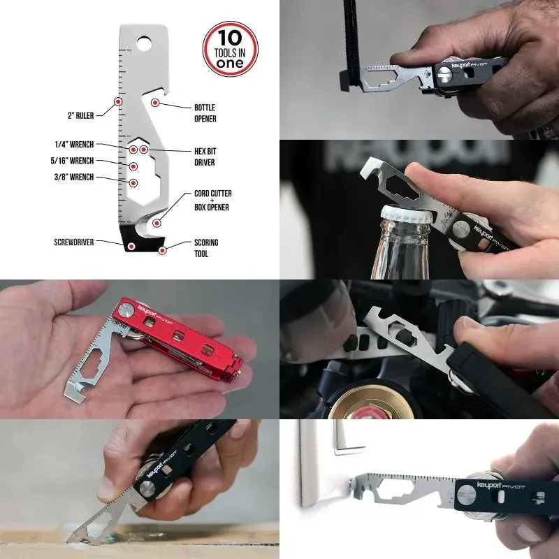 10 in 1 EDC Pocket Survival Tool for Camping and Hiking