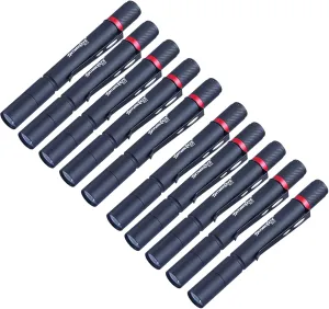10 Pack LED Pen Flashlight, Pen Light Flashlights Pocket Clip, 3 Mode Penlight, Ultra Bright Mini Pen Lights, IP67 Small Waterproof Penlights for Outdoor Inspection Work, Emergency