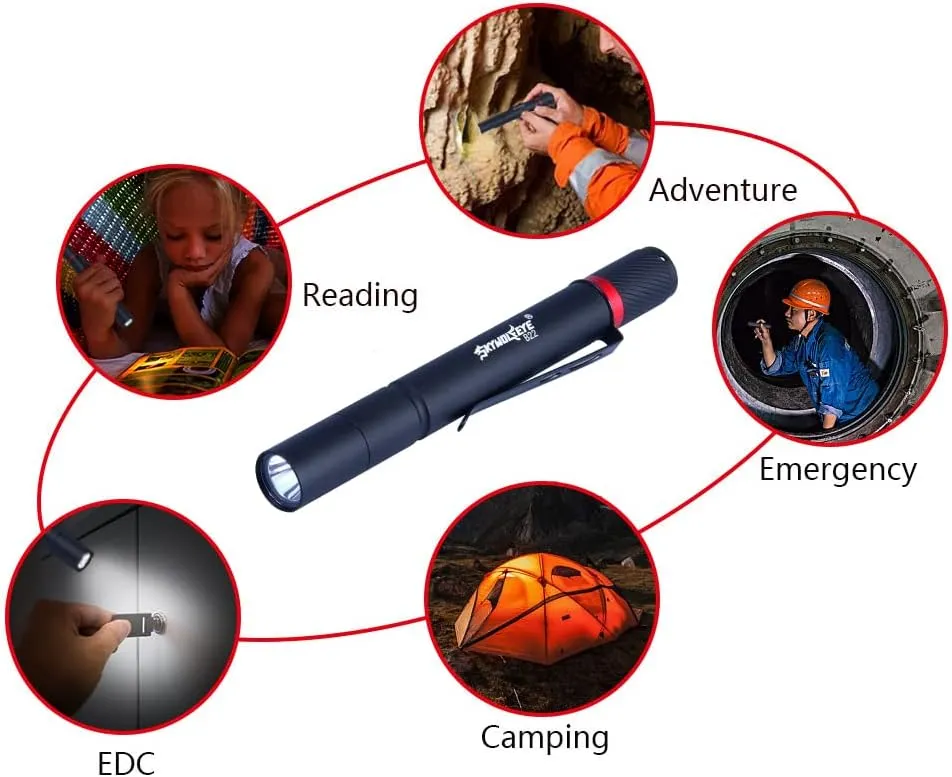 10 Pack LED Pen Flashlight, Pen Light Flashlights Pocket Clip, 3 Mode Penlight, Ultra Bright Mini Pen Lights, IP67 Small Waterproof Penlights for Outdoor Inspection Work, Emergency