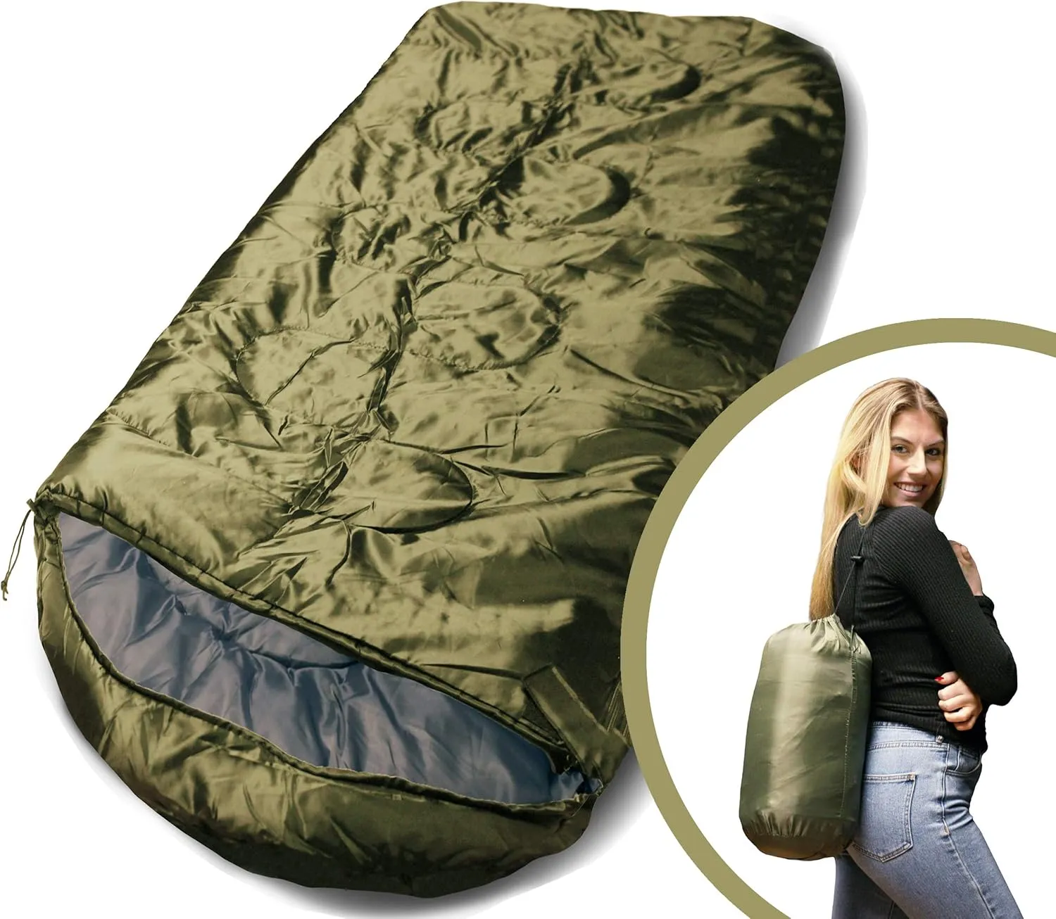 10 Pack of Camping Lightweight Sleeping Bags – 3 Season Warm & Cool Weather – Outdoor Gear, Adults and Kids, Hiking, Waterproof, Compact, Sleep Bag Bulk Wholesale