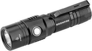 1000 Lumens White LED Flashlight, E USB Rechargeable Waterproof Compact EDC Law Enforcement flashlights (Camping, Emergency Use and Security)