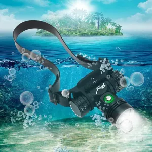 100000 Lumens Diving Headlamp Scuba Diving Headlight Super Bright IPX8 Waterproof Dive Swimming Submarine Headlamps,3 Modes Underwater Safety Light with Rechargeable Battery