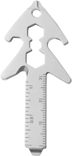 11 in 1 Christmas Tree Multi-Tool with Durable, Compact Stainless Steel Construction for Hiking, Kayaking, Camping, Travel and Outdoor Survival(Metallic)