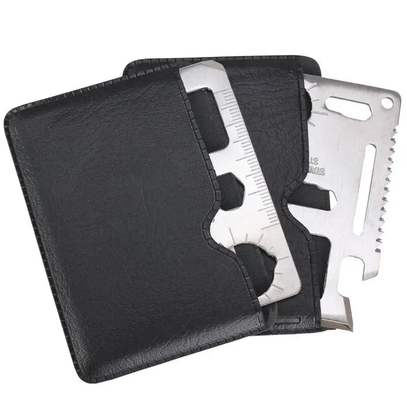 11-in-1 Pocket Tool Credit Card - Portable Outdoor Camping Survival Multi-Tool