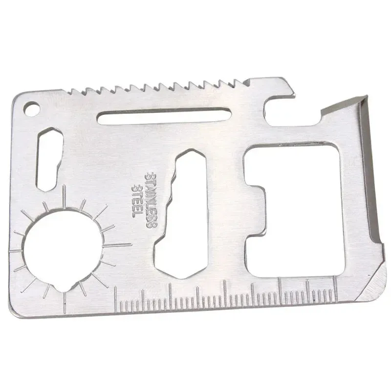 11-in-1 Pocket Tool Credit Card - Portable Outdoor Camping Survival Multi-Tool