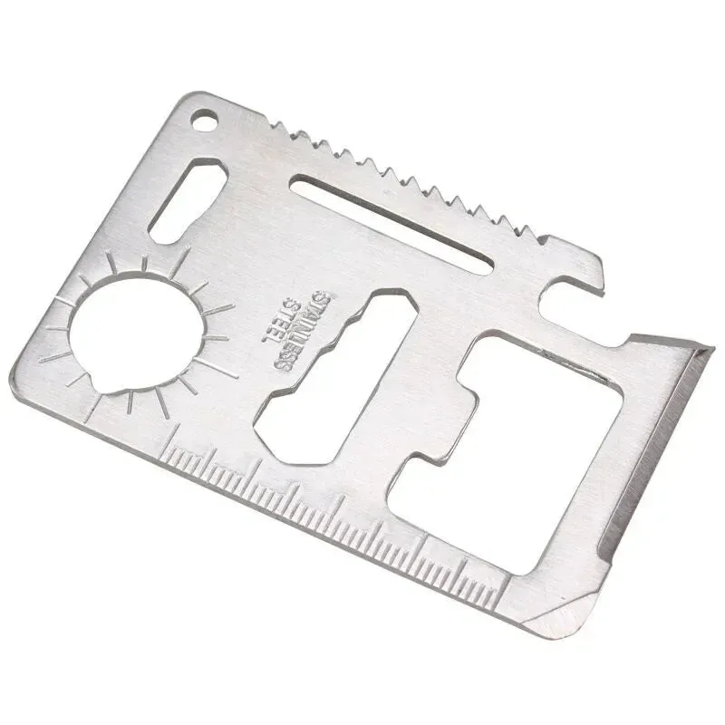 11-in-1 Pocket Tool Credit Card - Portable Outdoor Camping Survival Multi-Tool