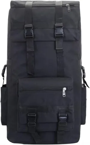 120L Camping Hiking Backpack Men Hunting Waterproof Mountaineering International Consignment Travel Toilet Backpack (black)