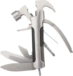 14-in-1 Hammer Multi-tool, Stainless Steel Multi tool Mini Hammer Portable Multifunctional Engraved Tool All in One Small Multi-tool for Outdoor Camping