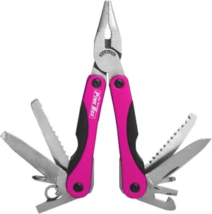 14-In-1 Multi-Tool, Pink | Aluminum Body with Versatile Stainless Steel Tools, Perfect for DIY, Home, Camping, Everyday Life