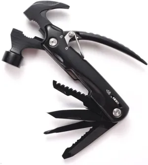 14-in-1 Multitool Hammer Portable Multi Tool Pliers Camping Gear Survival Tool for Sawing Wood, Screwing Screws, Scraping Scales, Cutting Lines