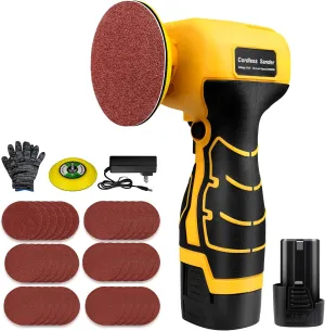 16.8V Cordless Electric Sander with 36PCS Sandpapers, 3500 RPM, 3.0Ah Battery, Lightweight & Compact Design for Wood, Metal, Paint Removal, and DIY Projects
