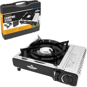 18949 Portable Gas Camping Stove with Carry Case/Gas Powered/Lightweight & Portable/Camping/Festivals/Fishing Trips