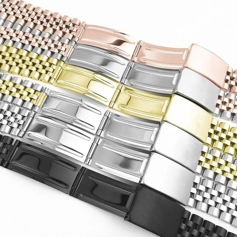 18mm 20mm Stainless Steel Watch Strap Wrist Band Bracelet Accessories Men Women Watch Chain Strap