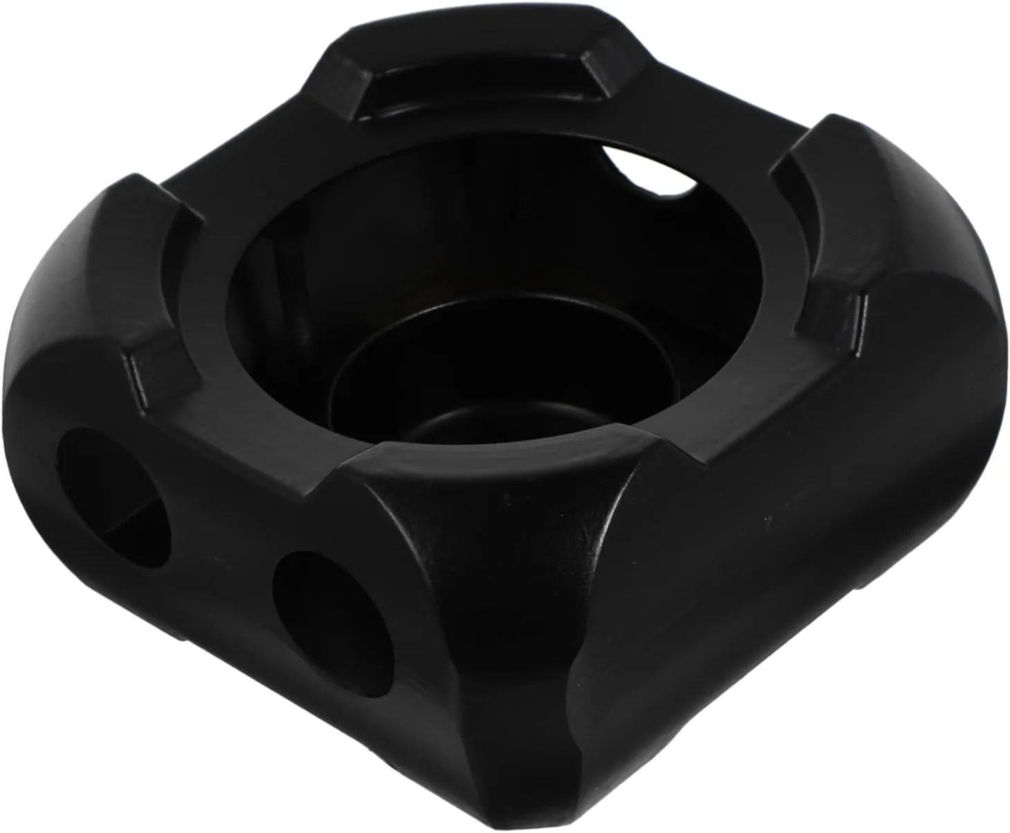 1pc Liquid Solid Alcohol Cooker Non-stick Bbq Stove High Heating Base for Camping Outdoor Cooking Family Bbqs Aluminum Smooth Black