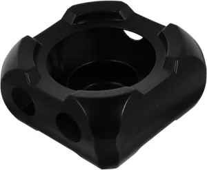 1pc Liquid Solid Alcohol Cooker Non-stick Bbq Stove High Heating Base for Camping Outdoor Cooking Family Bbqs Aluminum Smooth Black