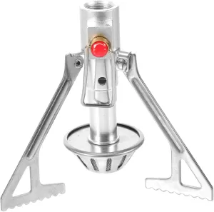 1Pc Portable Mini Stainless Steel Camping Gas Stove Leak Outdoor Folding Stove with Bracket for Picnics and Hiking for Outdoor Cooking
