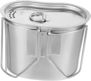 1Pc Portable Stainless Steel Cooking Pot Lightweight Outdoor Camping Tool for Boiling Water for Hiking Backpacking and Picnics Durable Design