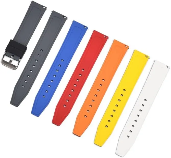1PC Watch Band, 20mm 22mm 24mm 26mm Quick Release Silicone Sport Waistband Replacement for Men and Women
