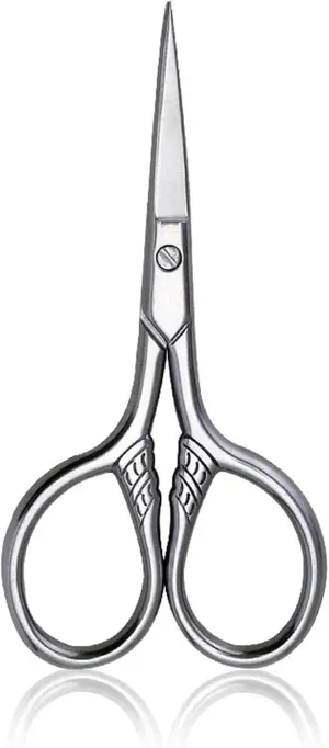 1Pcs Stainless Steel Small Makeup Grooming Scissors Eyebrows For Manicure Nail Cuticle Beard And Mustache Trimmer Nose Hair Tool(Red)