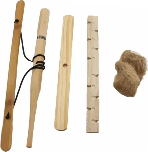 1set Outdoor Fire Starter Natural Drill Tool for and Emergency Simple Portable Fire Equipment for Campfires and Outdoor Activities