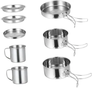 1set Portable Camping for People Lightweight and Compact Outdoor Cookware for Picnics Easy to Clean Camping Utensils