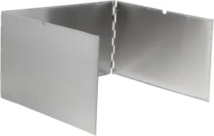 1set Portable Outdoor Camping Stove Wind Screen Lightweight Stainless Steel Folding Design for Backpacking Bbq Hiking Picnics - Windscreen for Outdoor Activities