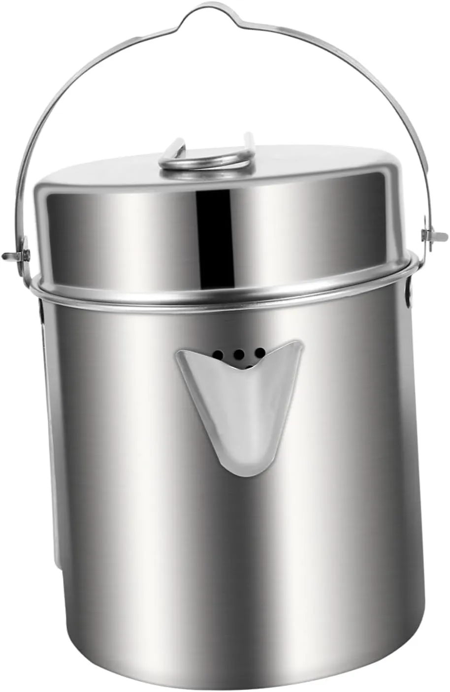 1set Stainless Steel Camping Pot Handle Portable Hiking Cookware for Outdoor Cooking and Picnic Use and Easy to Clean
