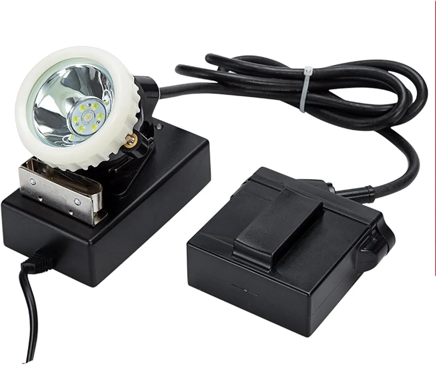 1W Portable Head Mounted Rechargeable Mining Lamp, Superbright Safety Mining Light, Suitable for Cycling, Mountaineering, Firefighting