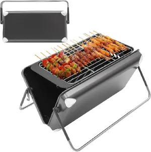 2 in 1 Portable Camping Stove Foldable Gas&Charcoal Camping Grill Free Standing Camping Stove with Carrying Case 13.54 * 7.76 * 2.17in Large Cooking Area Outdoor Cooking Stove for Camping and Hiking