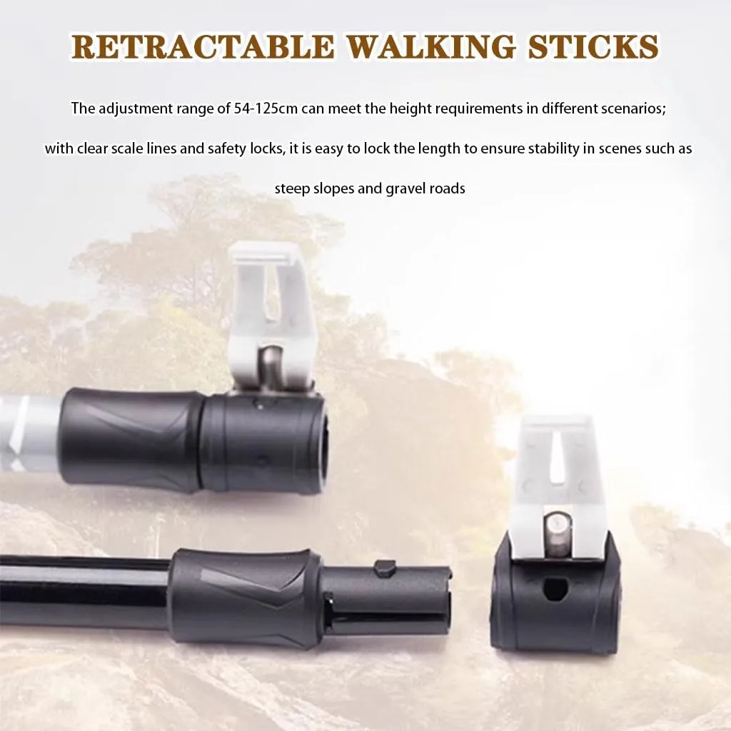 2 Pack Adjustable Trekking Poles, Lightweight Walking Sticks for Women, Outdoor Activities Gear, for Backpacking