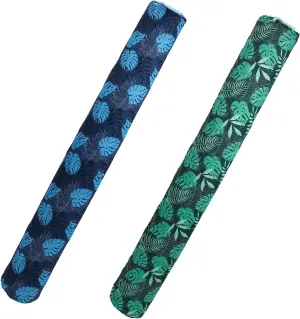 2 Pack Inflatable Swim Pool Noodles, Premium Fabric-Covered Swim Floats for Adults, 56 '' Swimming Pool Noodles for Floating, Adults Pool Accessories for Ocean, Lake, Beach