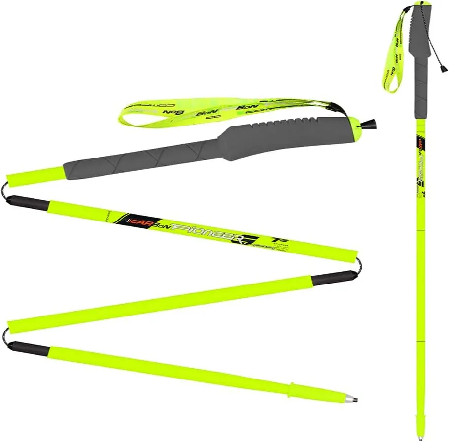 2 Pack Lightweight Trekking Poles- 99% Carbon Fiber Collapsible Hiking Poles/Folding Strong Walking Sticks - Professional Durable Walking Poles for All Terrain/for Men, Women (B)