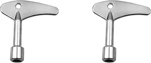 2 PACK Multi-Tool Set Cabinet Key, Elevator Cross Triangle, Durable All-Purpose Tools (Type H Silver Triangle Key Wrench)