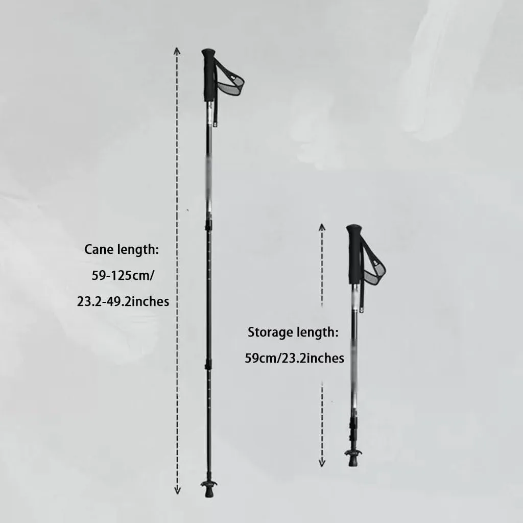 2-Pack of Practical Trekking Poles, Retractable Portable Nordic Walking Poles, with Flip-Lock System, for Hiking, Traveling, Camping