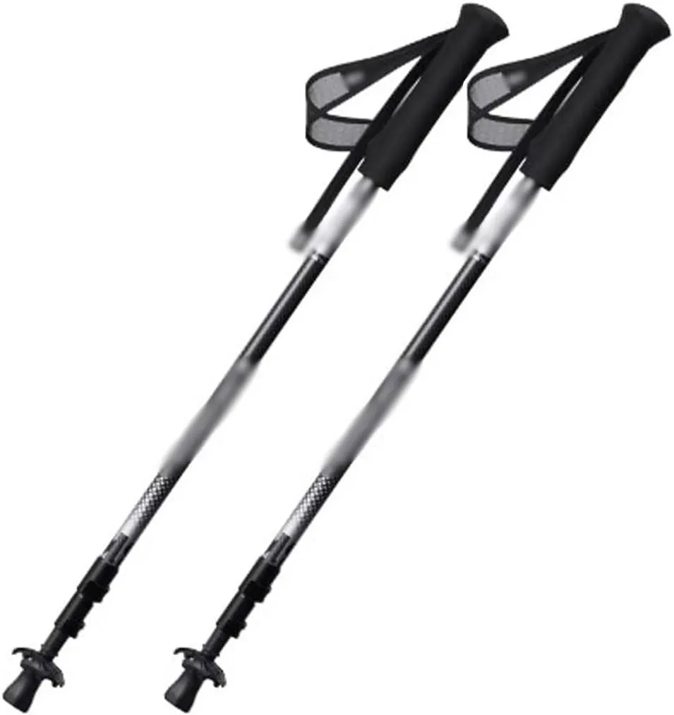 2-Pack of Practical Trekking Poles, Retractable Portable Nordic Walking Poles, with Flip-Lock System, for Hiking, Traveling, Camping