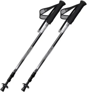 2-Pack of Practical Trekking Poles, Retractable Portable Nordic Walking Poles, with Flip-Lock System, for Hiking, Traveling, Camping