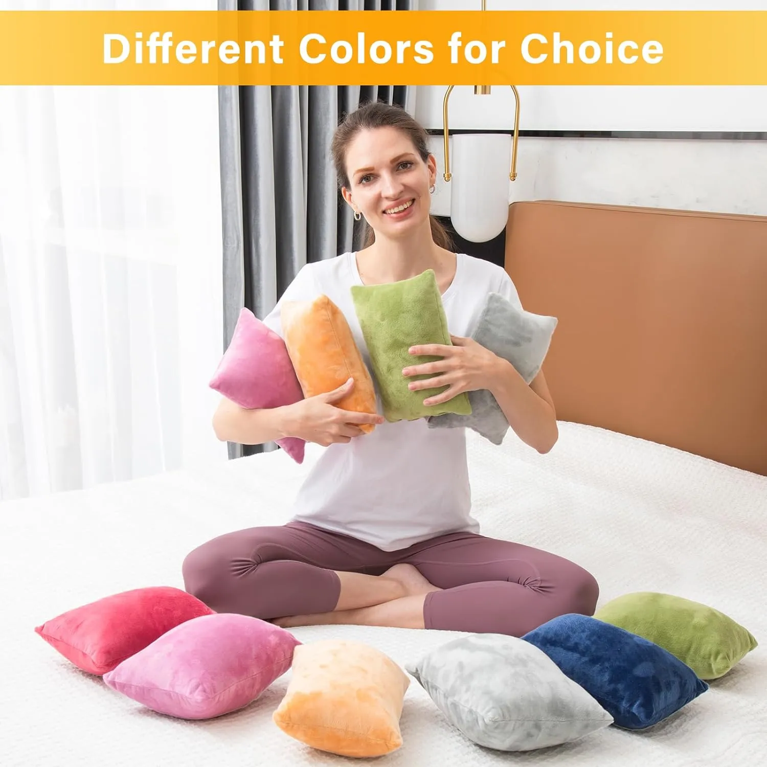 2 Pack Small Pillow, Memory Foam Mini Pillow 11 X 7 Inches for Travel, Sleeping, Nap and Neck, Knee, Lumbar Support, Tiny Cushion for Pet, Dogs (Grey)