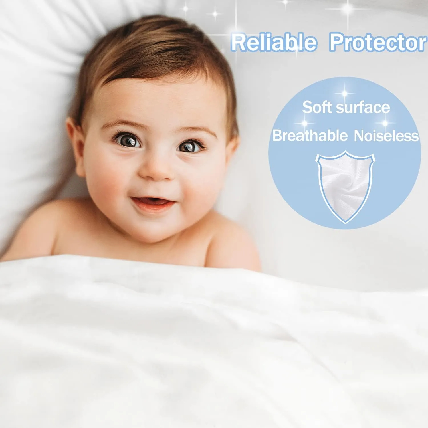 2 Pack Twin Size Premium Waterproof Mattress Protector, Soft Breathable Mattress Pad, Noiseless Waterproof Bed Cover - Stretch to 21" Fitted Deep Pocket Mattress Protection