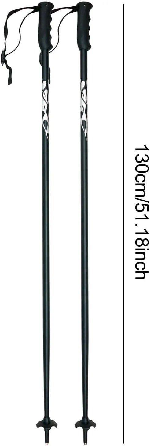 2 Pieces Ski Poles Hiking Poles Portable Rubber Anti Slip Handle for Men Women Trekking Canes for Trekking Outdoor Adventures