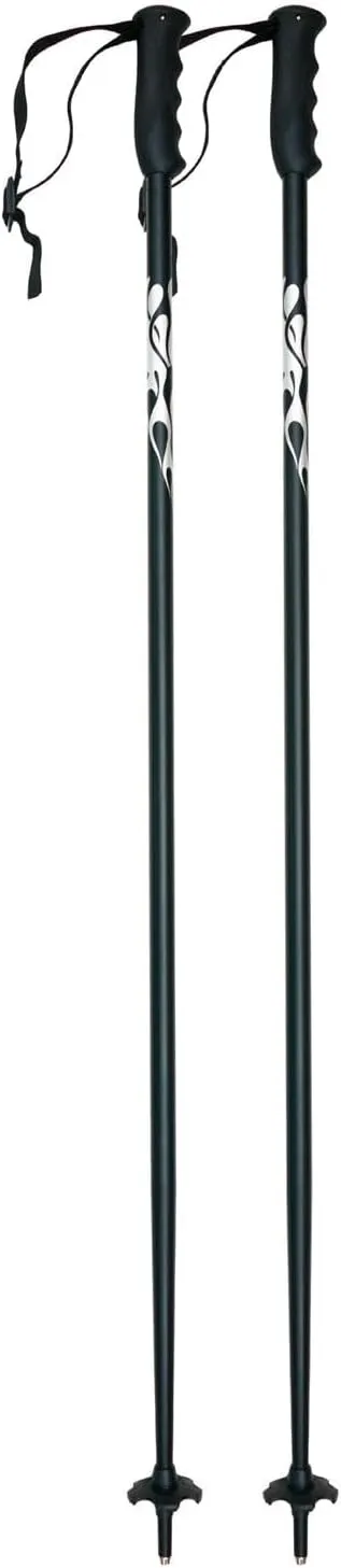2 Pieces Ski Poles Walking Sticks Rubber Anti Slip Handle Trekking Canes Hiking Poles for Outdoor Winter Sports Snowboarding