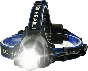 20000 Lumen Headlamp Rechargeable 18650 Headlight XML T6 Zoomable Lights LED Head Light Adjustable Waterproof 4 Modes for Outdoor, Camping, Hiking, Hunting