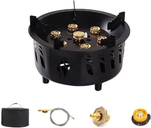 20000W Camping Stove, Portable Windproof Camp Stove Gas Cooking Burner with Piezo Ignition & Carry Case, Backpacking Gas Stove for Outdoor Picnic Hiking Backpack