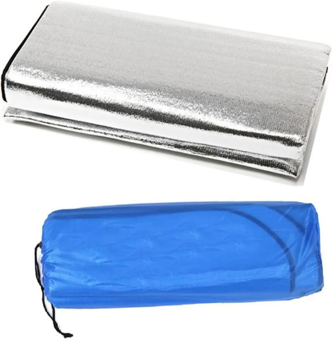 200x150cm Camping Sleeping Pad Waterproof Aluminum Foil Folding Mat for Outdoor Kneeler Double-Sided Protection Eva Material