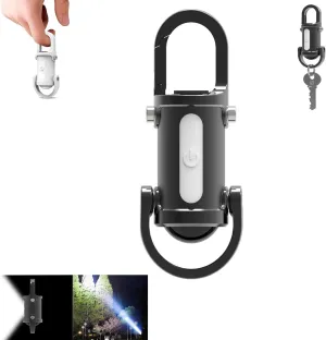 2024 Best Mini Flashlight Keychain，Waterproof Emergency Powermini Flashlight Keychain,Portable 3 in 1 Flashlight Keychain 7 Dimming Modes Perfect for A Wide Range of Uses (Black)