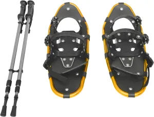 21 Inch Light Weight Snowshoes Snowshoe for Men & Women with Adjustable Trekking Poles Durable All Terrain for Ski Resorts, Outdoor Skiing Programs