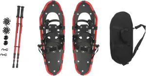 21/25 Inch Snowshoes & Trekking Poles Bundle for Men, Women, and Youth-Lightweight All Terrain Aluminum Snow Shoes w/Adjustable Binding, 3-Section Ttelescopic Poles and Carry Bag