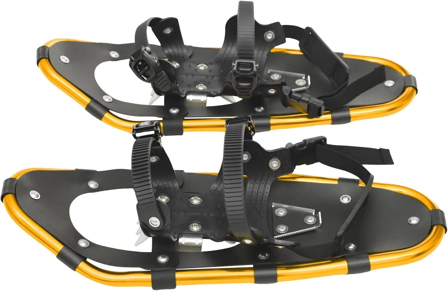 21/25 Inches Snowshoes for Men Women Youth, Light Weight Aluminum Terrain Snowshoes with Adjustable Trekking Poles and Carrying Bag Snowshoes Bundle for Adults