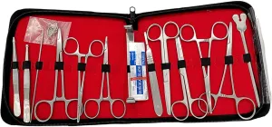 22 Piece Dissection Tool Kit, Lab Biology Anatomy Premium Dissecting Sets with Portable Storage Bag, for Veterinary Lab, Anatomy, Botany, Biology Medical Students